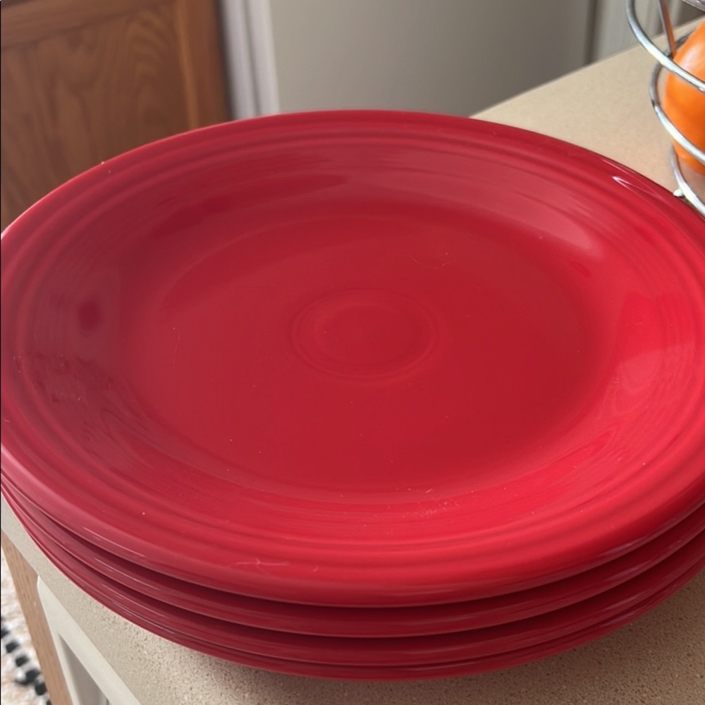 4 Fiestaware Dinner Plates